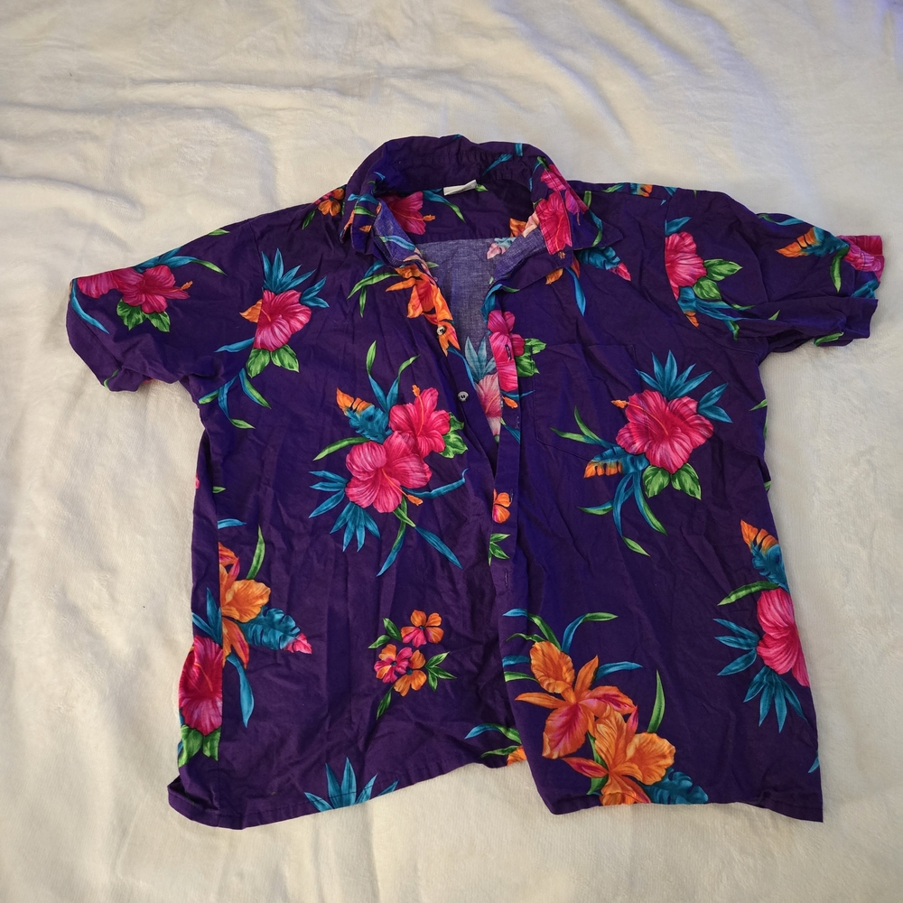 Floral Purple Dress Shirt